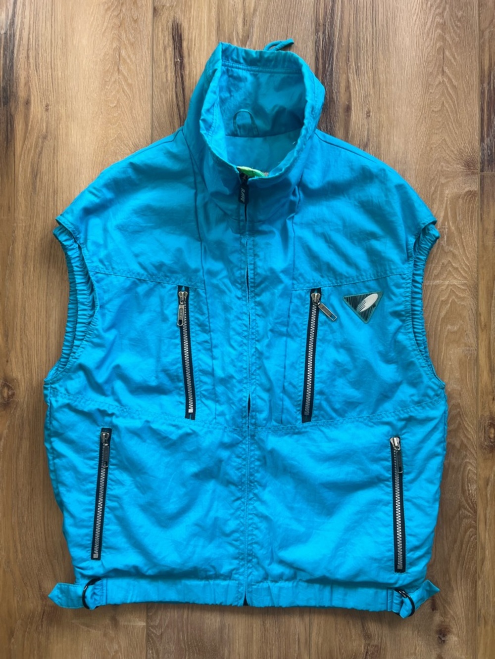 Vintage Roffe Phase II Thinsulate Ski Vest USA Made Retro Turquoise Small